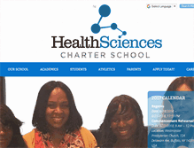 Tablet Screenshot of healthsciencescharterschool.org